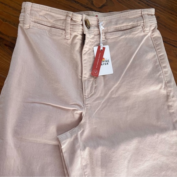 Marine Layer NEW Bridget Slim Wide Leg Crop Peach Whip Cropped size 4 - Picture 4 of 16